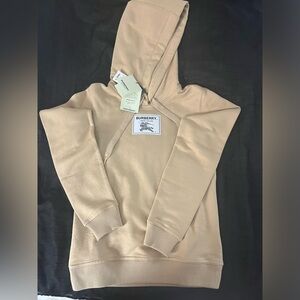 Authentic new with tags burberry hoodie sweatshirt in tan sz small